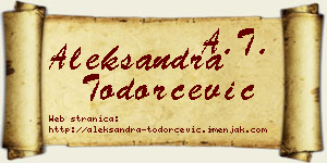 Aleksandra Todorčević vizit kartica